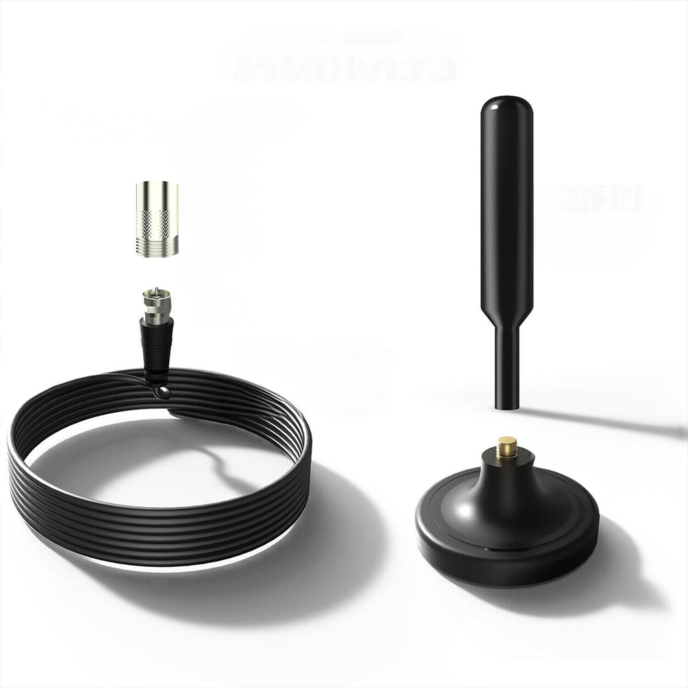 Indoor TV Antenna 4K UHD Digital Television Receiver VHF UHF Signal Booster Magnetic Mount 16 ft Cable Free Channels HDTV Broadcast | Thomler