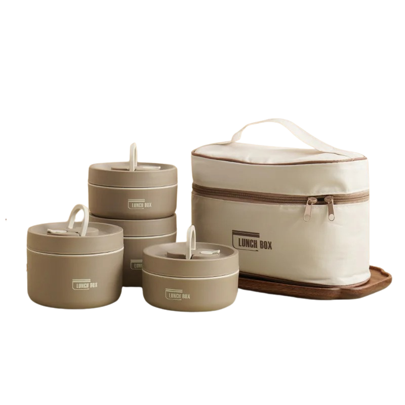 Stackable Stainless Steel Lunch Container Set with Insulated Bag – Leak-Proof Food Storage for Work, School & Travel | Thomler