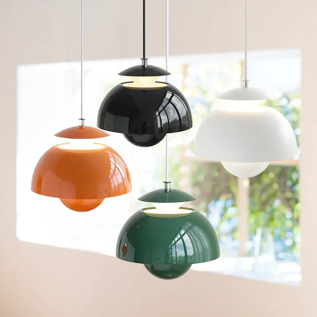 Pendant Light Metal 10 in Spherical Adjustable Living Room Dining Area Modern Chandelier Industrial Style LED Ceiling Fixture | Thomler