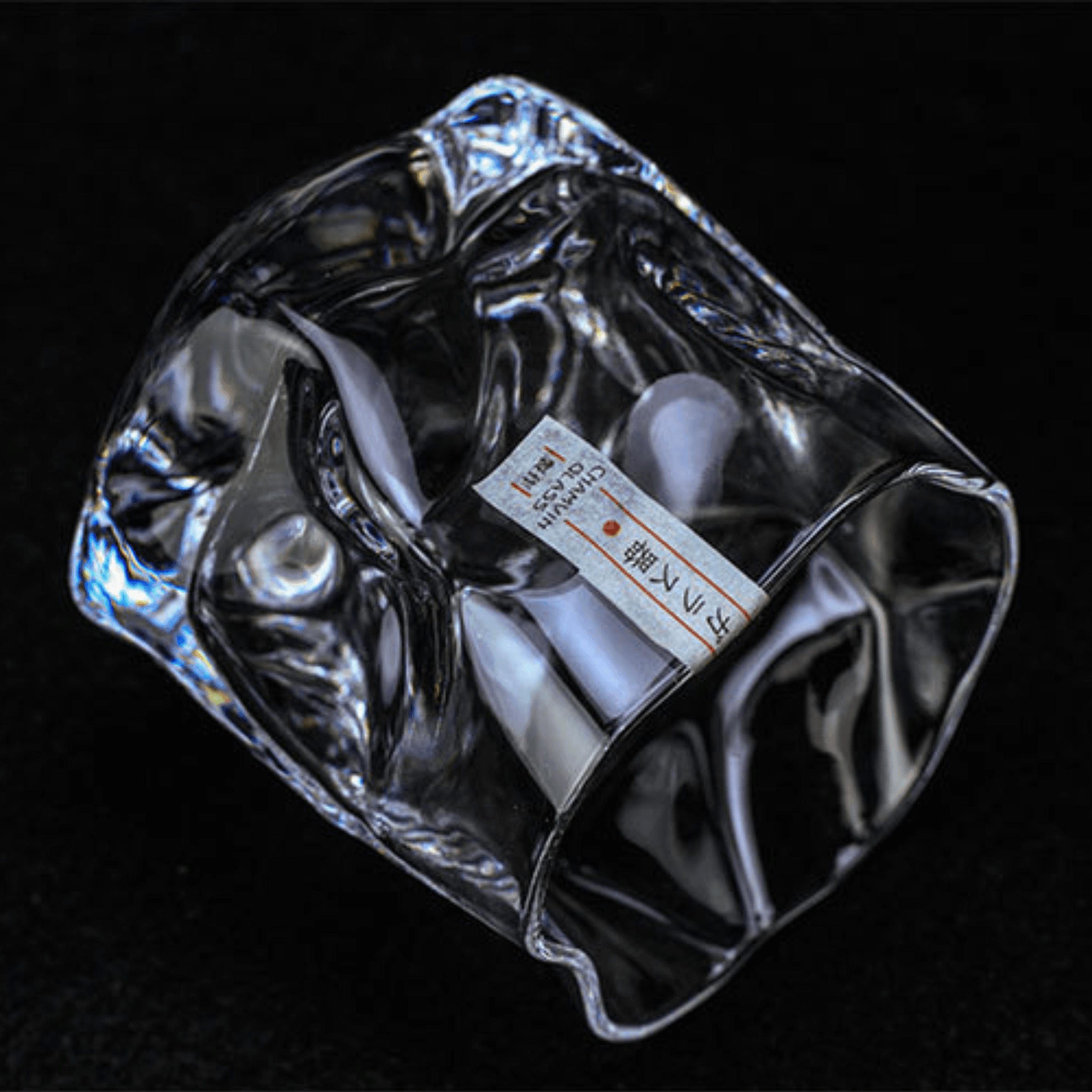 Whiskey Glass Crystal Edo Kiriko Crumple Pattern Japanese Style Wooden Gift Box Collector Barware Tumbler | Thomler