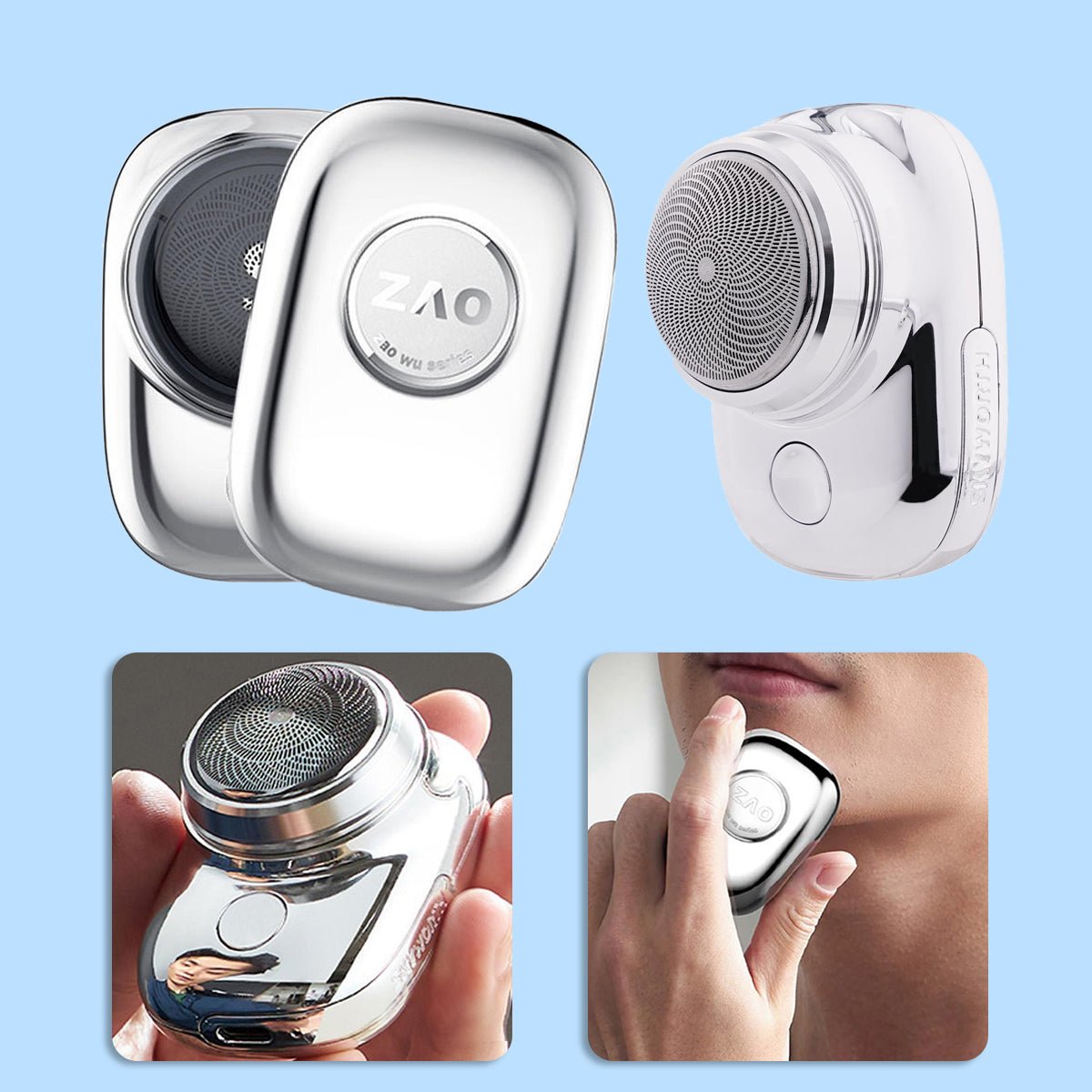 Compact USB Rechargeable Men's Electric Shaver – Waterproof Travel Razor with 60-Minute Runtime for On-the-Go Grooming | Thomler