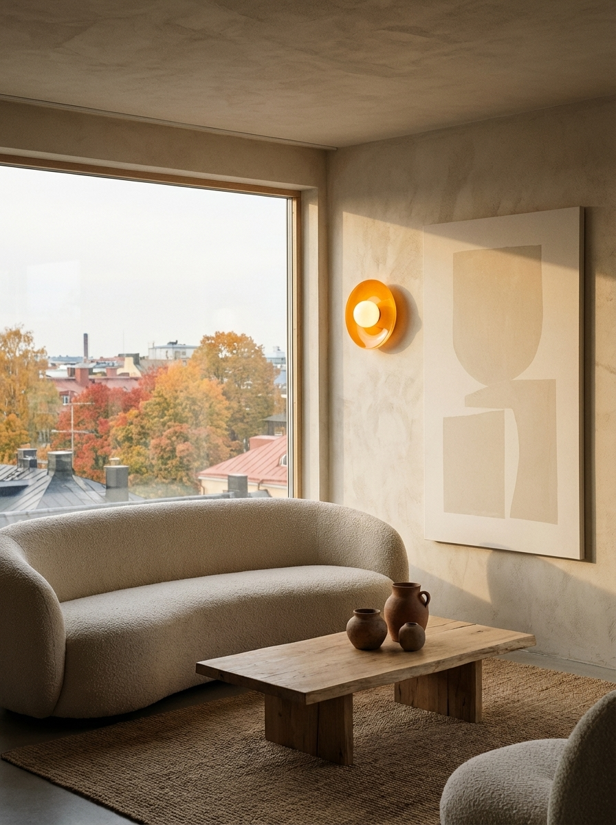 Moderne ronde plafondlamp van glas en ijzer – minimalistische designlamp voor woonkamer en slaapkamer met warme lichtkleur | Sansoti