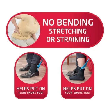 Compression Sock Helper Tool with Handles – Easy Dressing Aid for Putting On & Taking Off Socks – Portable Sock Assist Device for Seniors, M | Thomler