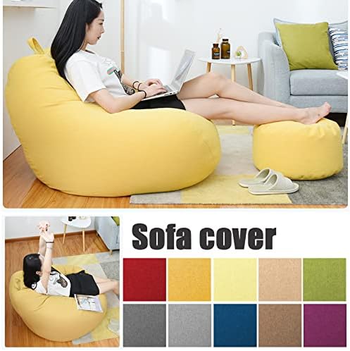 Washable Polyester Bean Bag Cover for Custom Filling – Adults & Teens Lounge Chair in 8 Colors, Modern Home Seating for Living Room | Thomler