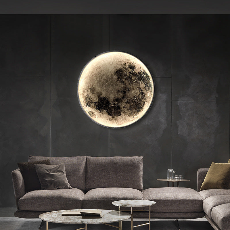 3D Moon Ceiling Light with Remote – Realistic Lunar Surface LED Fixture for Bedroom, Living Room & Kids Room – Dimmable Warm to Cool White | Thomler