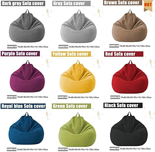 Washable Polyester Bean Bag Cover for Custom Filling – Adults & Teens Lounge Chair in 8 Colors, Modern Home Seating for Living Room | Thomler