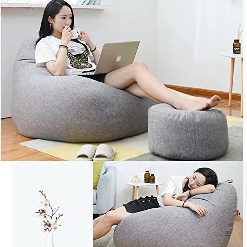 Washable Polyester Bean Bag Cover for Custom Filling – Adults & Teens Lounge Chair in 8 Colors, Modern Home Seating for Living Room | Thomler