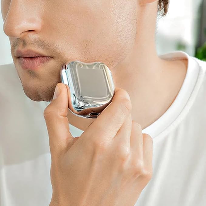 Compact USB Rechargeable Travel Shaver for Men | Cordless Electric Razor for Face & Head | Portable Grooming Kit for Quick Touch-Ups | Thomler