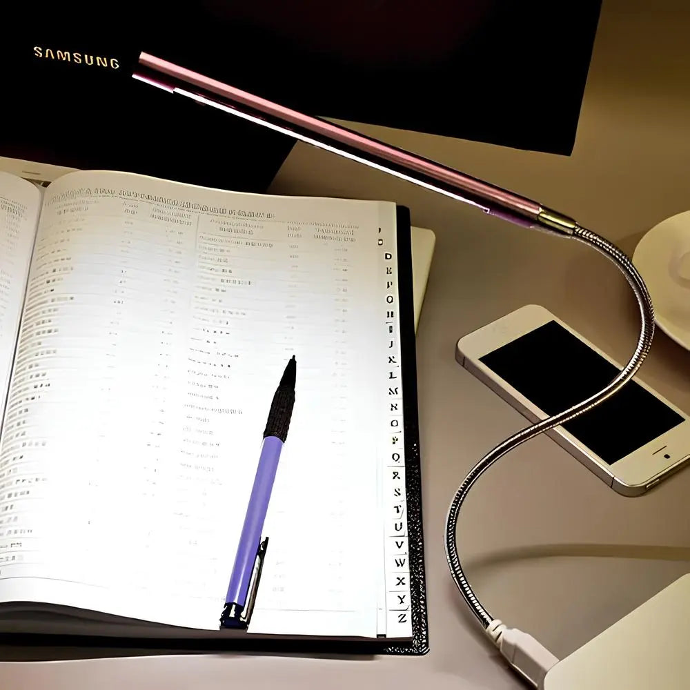 Flexible USB Desk Light with Adjustable Gooseneck Arm for Reading, Computer Work & Office Task Lighting | Thomler