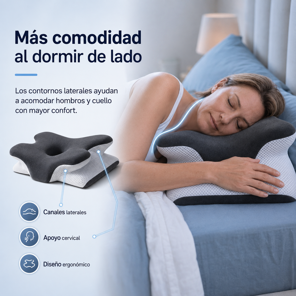 Adjustable Memory Foam Cervical Pillow for Neck Pain Relief & Better Sleep | Thomler