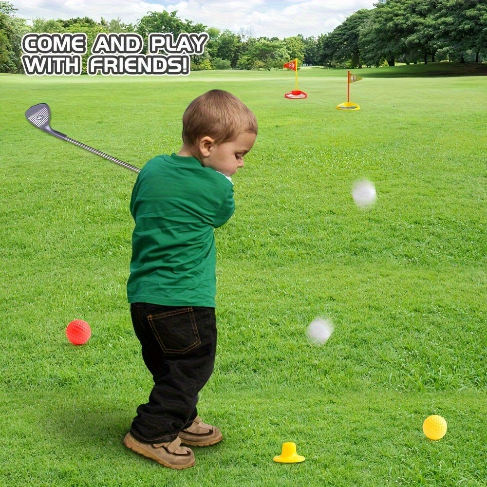 Junior Golf Play Set with Height-Adjustable Clubs and Goal Targets | Thomler