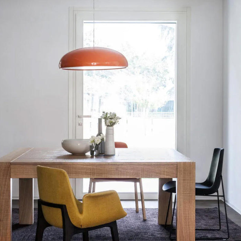 Contemporary Adjustable LED Hanging Light with Metal & Acrylic Shade for Dining Room, Bedroom & Living Room | Thomler
