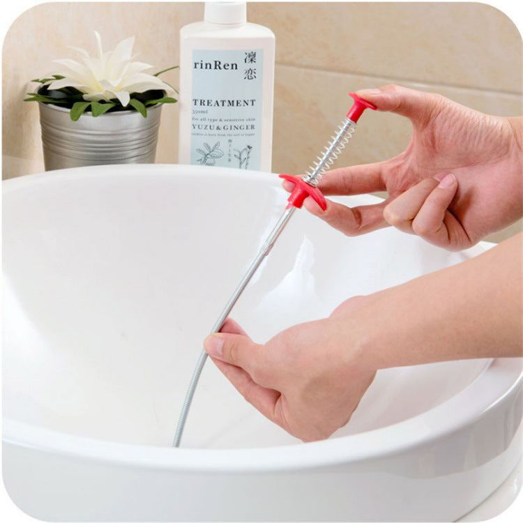 Flexible Drain Snake Tool with Hook for Clogged Pipes, Sinks, Tubs & Showers | Home Plumbing Unclogger | Thomler