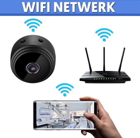 Compact Wireless Security Camera HD 1080P with Night Vision for Home and Office Monitoring | Thomler