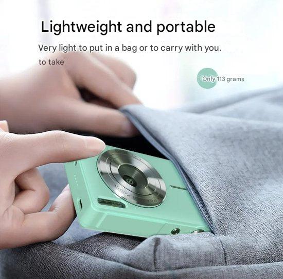 Compact Digital Camera 1080p Video HD Photos Retro-Inspired Point-and-Shoot with Auto Brightness Instant Playback for Travel Parties | Thomler