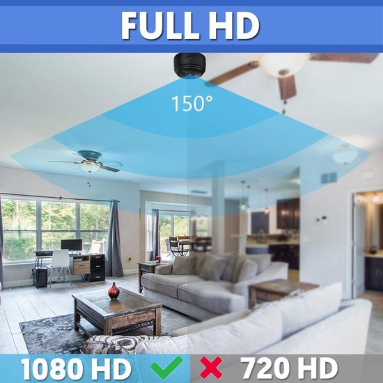 Compact Wireless Security Camera HD 1080P with Night Vision for Home and Office Monitoring | Thomler