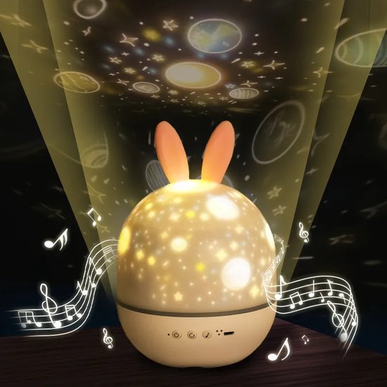 Star & Ocean Projection Night Light for Kids with Music & Remote Control | Rechargeable Galaxy Projector for Nursery Bedroom | Soothing | Thomler