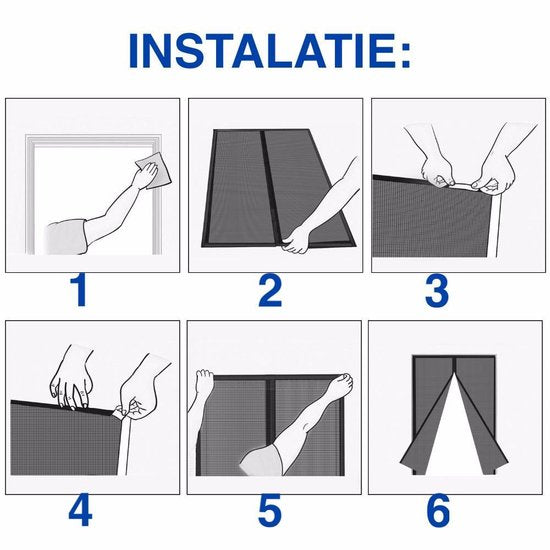 Magnetic Mesh Screen Door Self-Closing Hands-Free Entry Insect Protection Summer Ventilation Black White 31-47 in Patio Balcony RV Home | Thomler