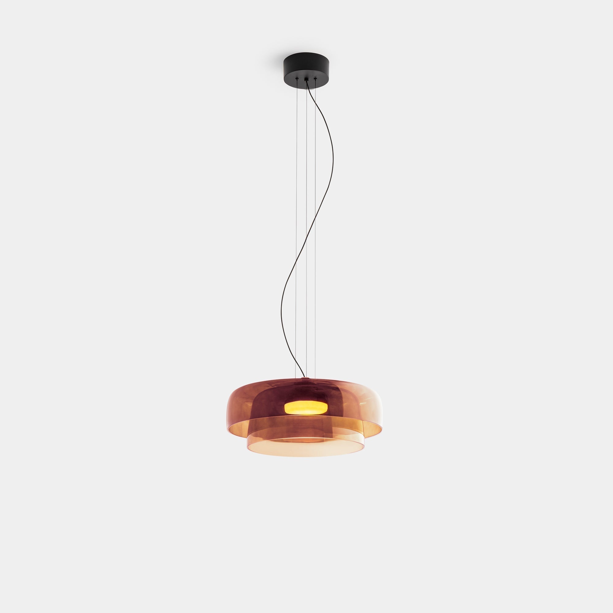 Pendant Light Glass 42.0 cm Orange Dining Room Kitchen Island Nordic Hanging Ceiling Lamp Warm LED Adjustable Cable | Thomler