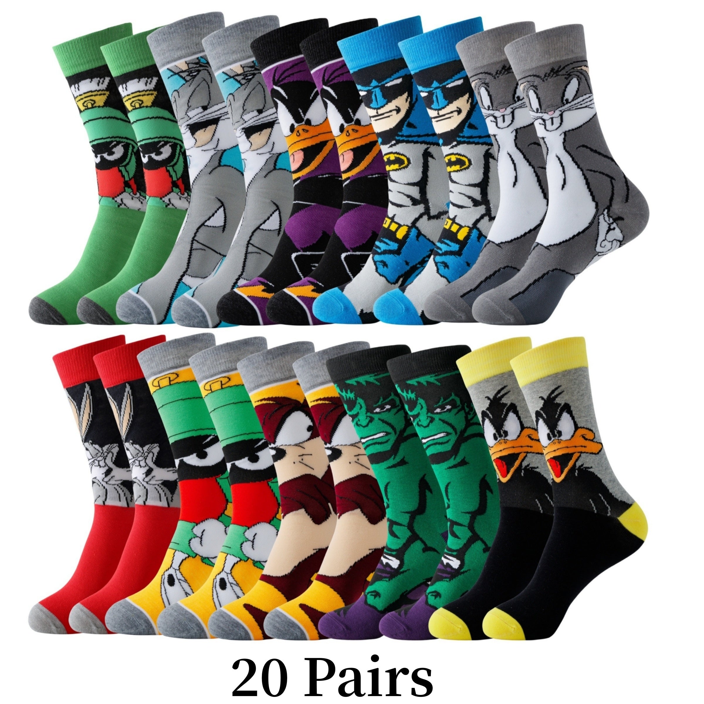Sock Set Polyester Spandex 20 Pair Multicolour Ankle Casual Streetwear Unisex Breathable Everyday Wear | Thomler