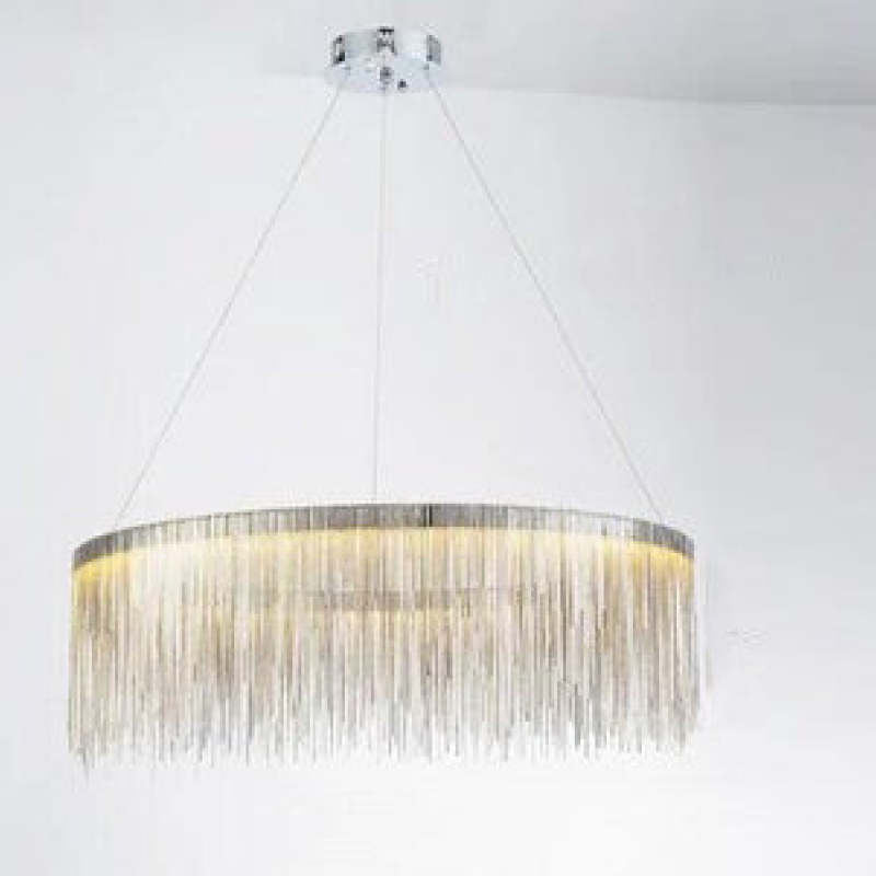 Waterfall Chain LED Chandelier Modern Metal Statement Light for Dining Room & Bedroom | Thomler