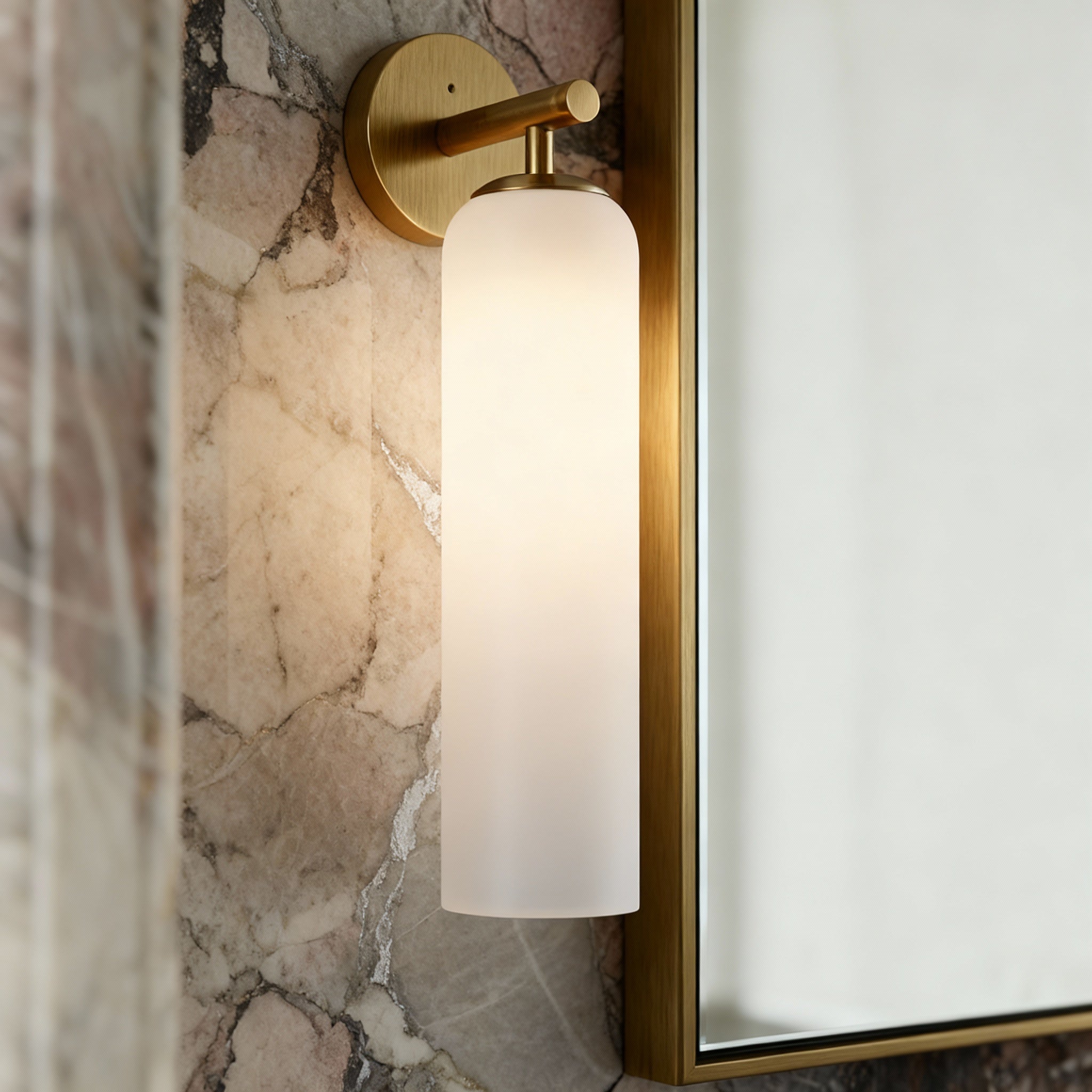 Contemporary Glass Globe Wall Sconce with LED Bulb for Bedroom Dining Room Bathroom Foyer Kitchen Study | Thomler
