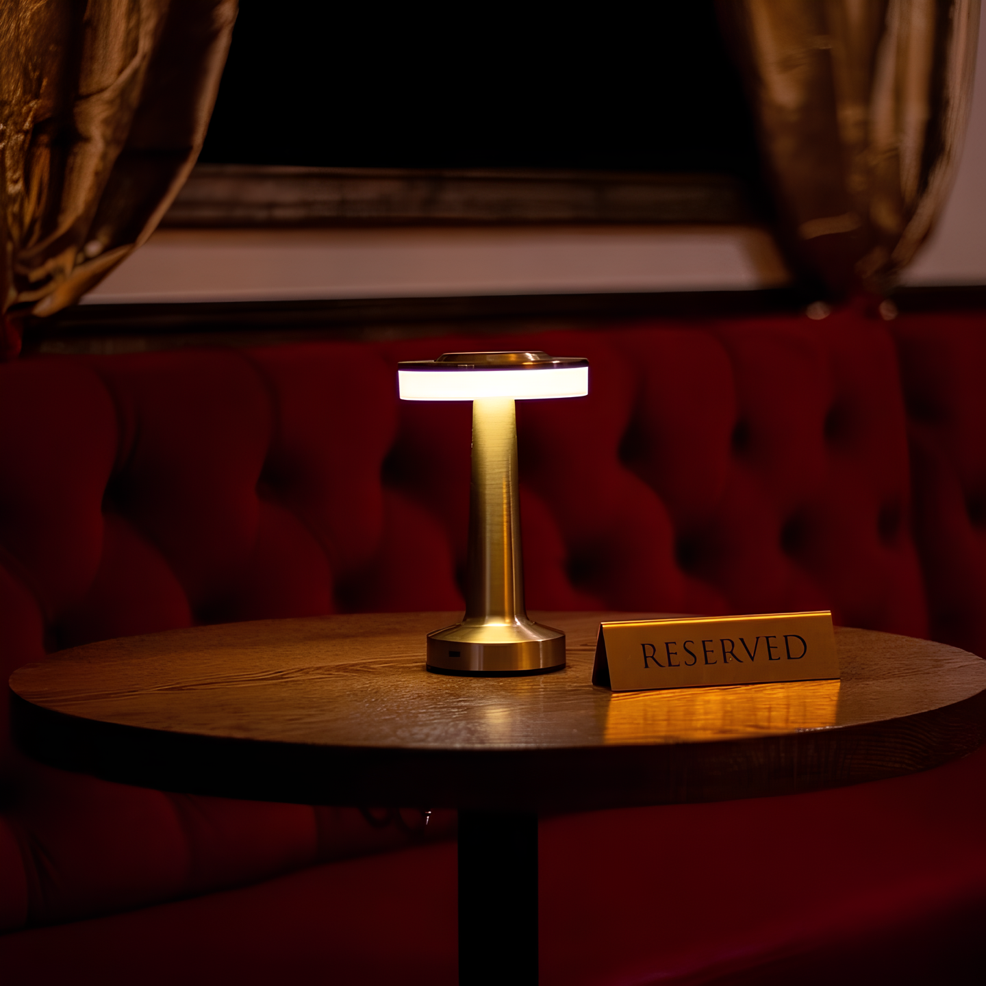 Table Lamp Metal 21.0 cm USB Rechargeable Dimmable Bedroom Restaurant Wireless LED Mood Lighting | Thomler
