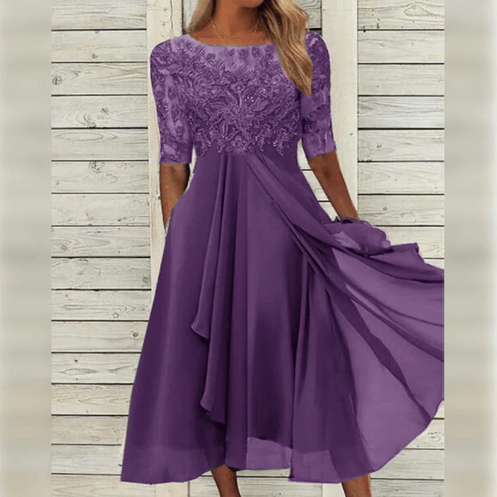 Women's Versatile Occasion Dress – Elegant Long-Sleeve Design for Weddings, Parties & Events in Multiple Colors | Thomler