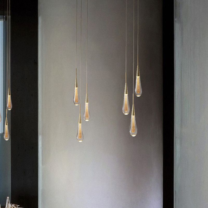 Golden Teardrop Crystal Chandelier for Kitchen and Living Room | Thomler