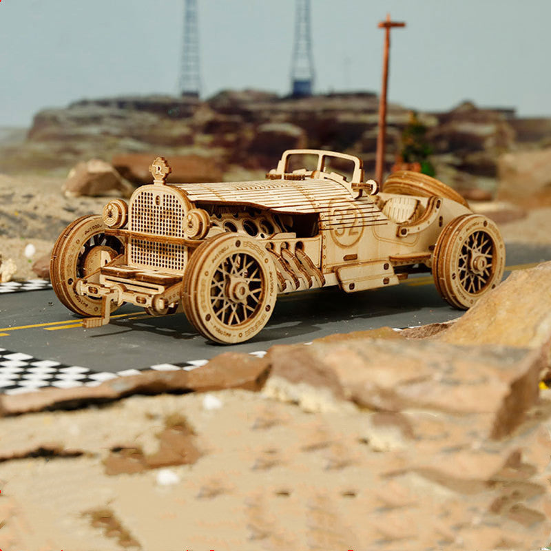 3D Timber Assembly Kit Interlocking Brain Teaser for Adults Desktop Display Model Collectible Hobbyist Project Vehicle Locomotive Automobile | Thomler