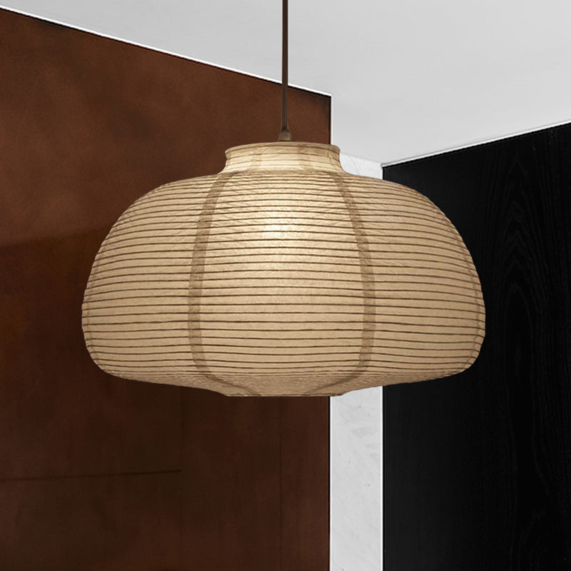 Japanese Paper Lantern Pendant Light White Round Ceiling Fixture for Dining Room Bedroom Kitchen Island Hanging Lamp E26 Base Modern Asian | Thomler