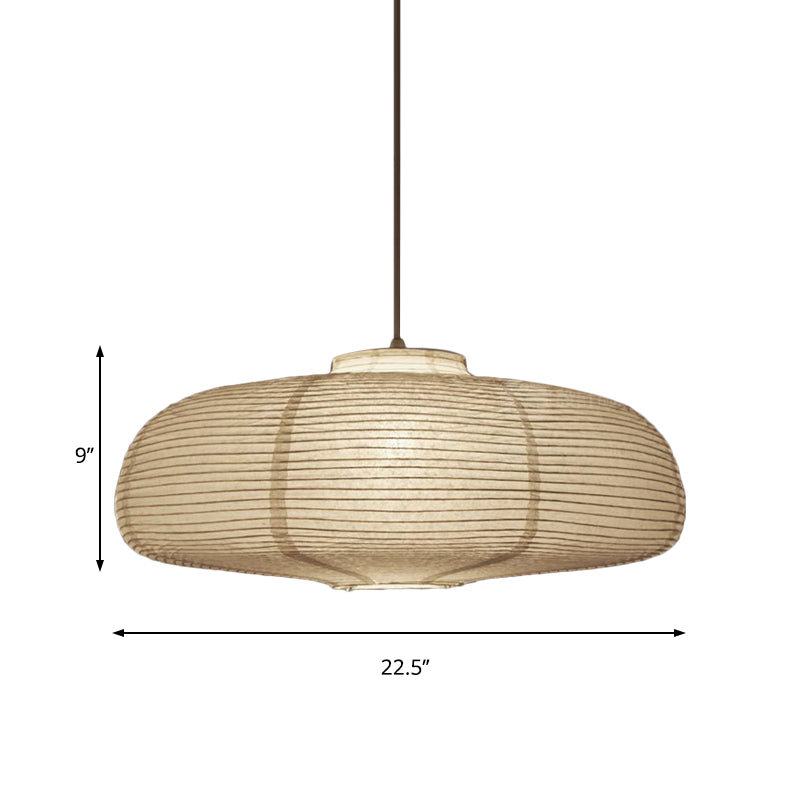Japanese Paper Lantern Pendant Light White Round Ceiling Fixture for Dining Room Bedroom Kitchen Island Hanging Lamp E26 Base Modern Asian | Thomler