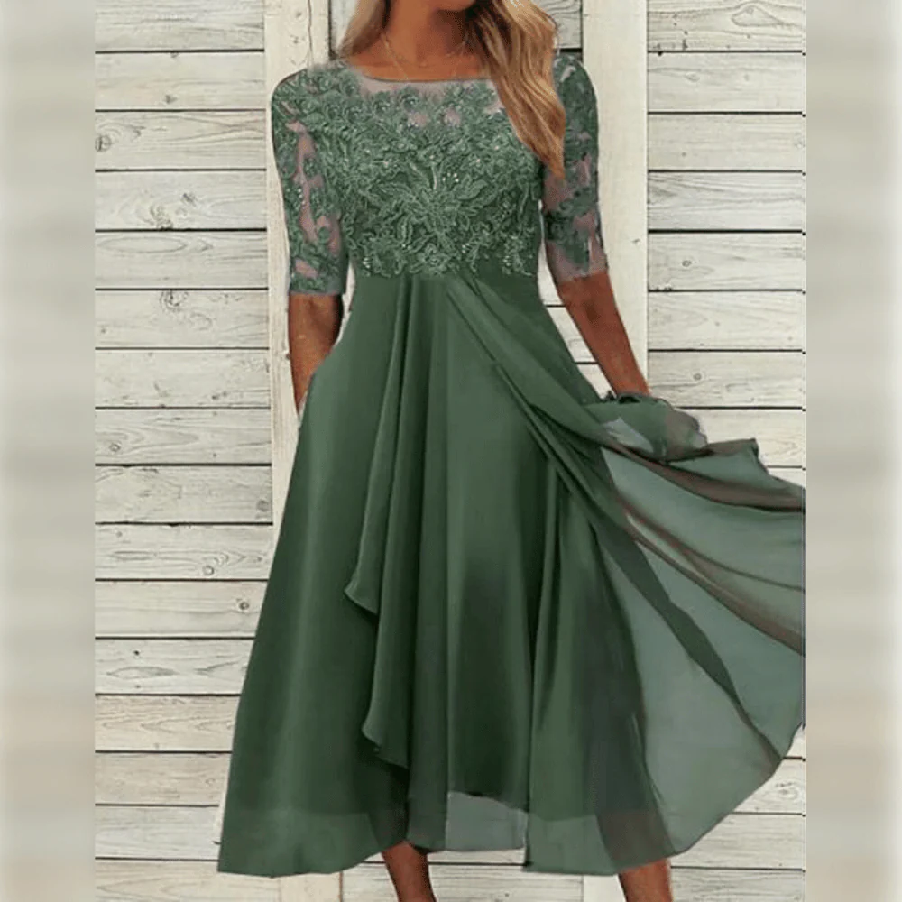 Women's Versatile Occasion Dress – Elegant Long-Sleeve Design for Weddings, Parties & Events in Multiple Colors | Thomler