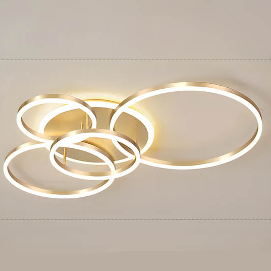 Ceiling Light Aluminium LED 115.0 cm Modern Living Room Bedroom Minimalist Ring Design | Thomler