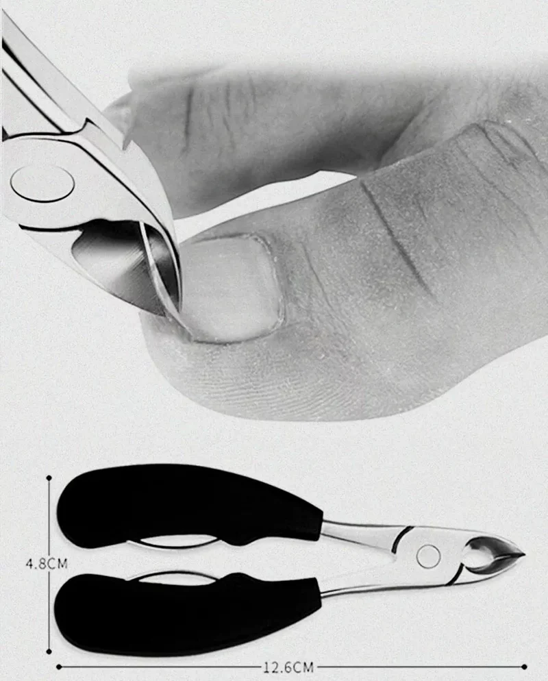 Heavy-Duty Nail Clipper with Extended Lever and Curved Jaw for Effortless Trimming | Thick Nails | Seniors | Grooming Tool | Ergonomic Grip | Thomler