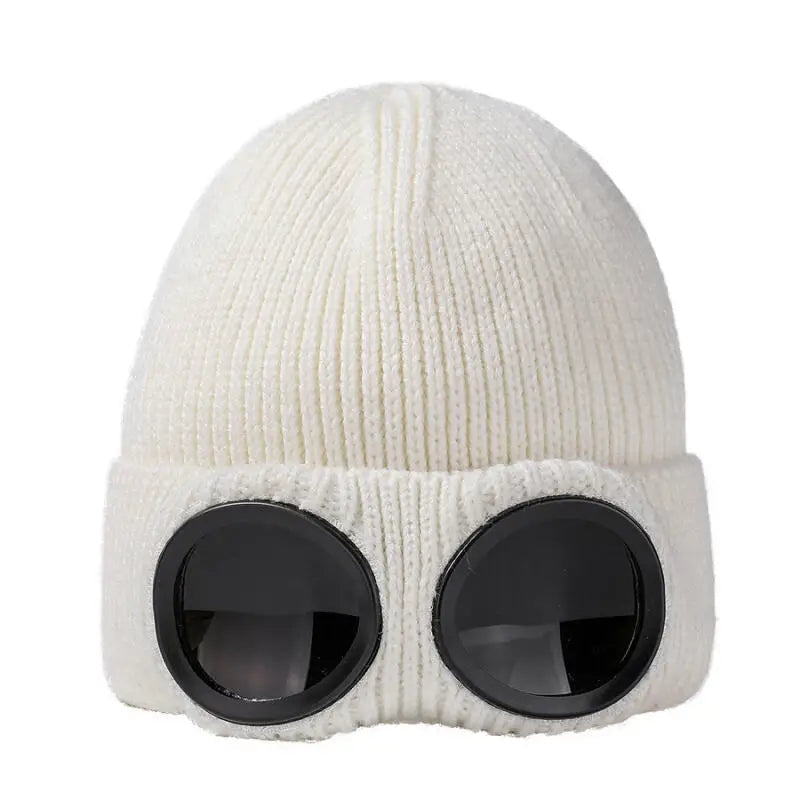 Insulated Knit Cap with Attached Eye Shield for Cold Weather Protection | Thomler