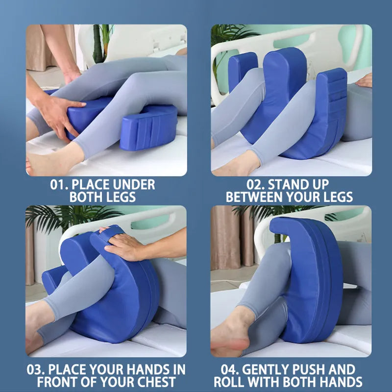 Positioning Wedge Cushion for Bedbound Patients – Caregiver Support Pillow with Handle for Mobility Assistance | Thomler