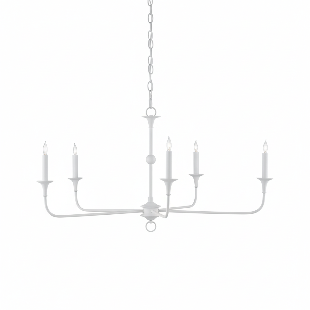 Pendant Light Brass Metal 91.0 cm Dining Room Candle Style Ceiling Chandelier Adjustable Chain E14 Hanging Fixture | Thomler
