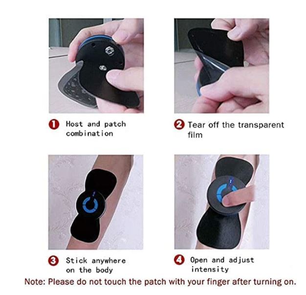 EMS Pulse Massager for Neck Shoulders Legs Arms Back Pain Relief Adjustable Intensity Portable Muscle Stimulator | Thomler
