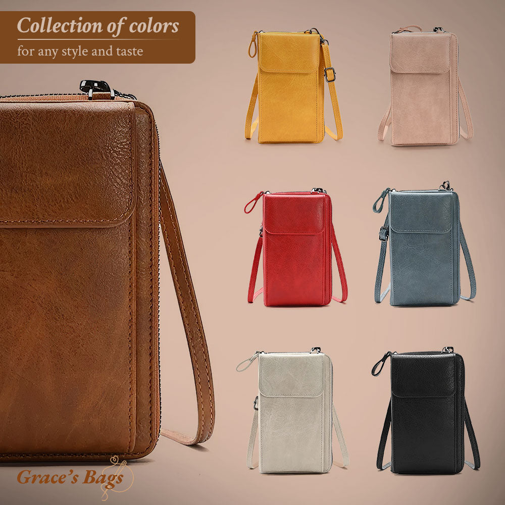 Crossbody Leather Purse – Adjustable Strap Small Handbag with Flap Closure for Women, Compact Everyday Shoulder Bag for Casual & Evening | Thomler