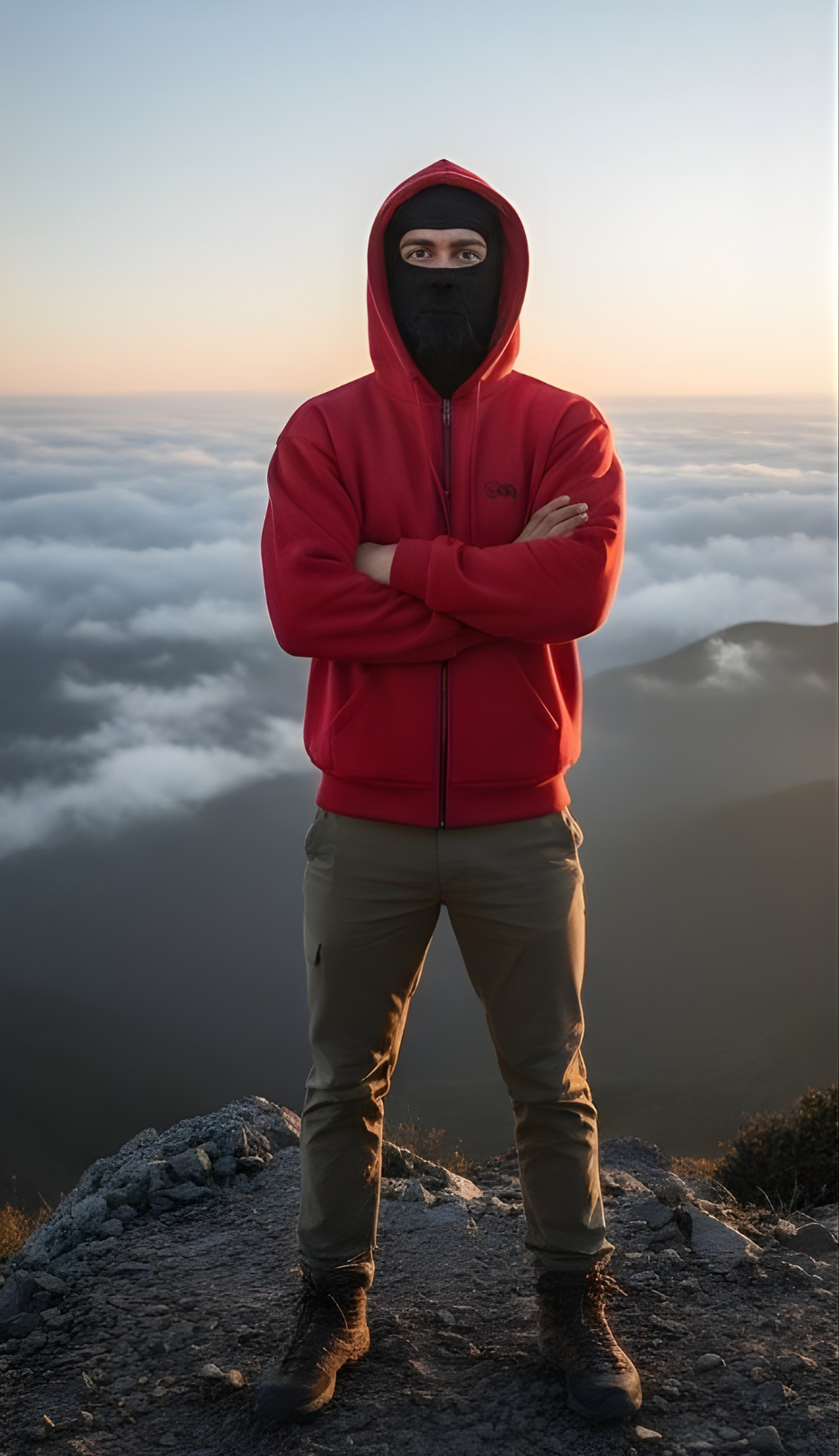 Full-Face Zippered Hoodie for Men – Cold-Weather Sweatshirt with Integrated Ski Mask & Fleece Lining for Winter Sports | Thomler