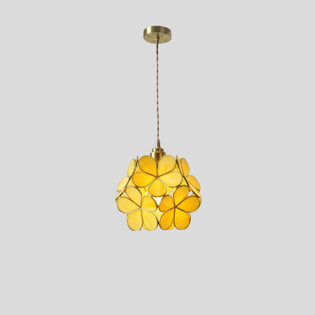 Stained Glass Pendant Light – Handcrafted Vintage Ceiling Fixture with Adjustable Chain for Dining Room, Kitchen, Restaurant | E26 Base | Thomler