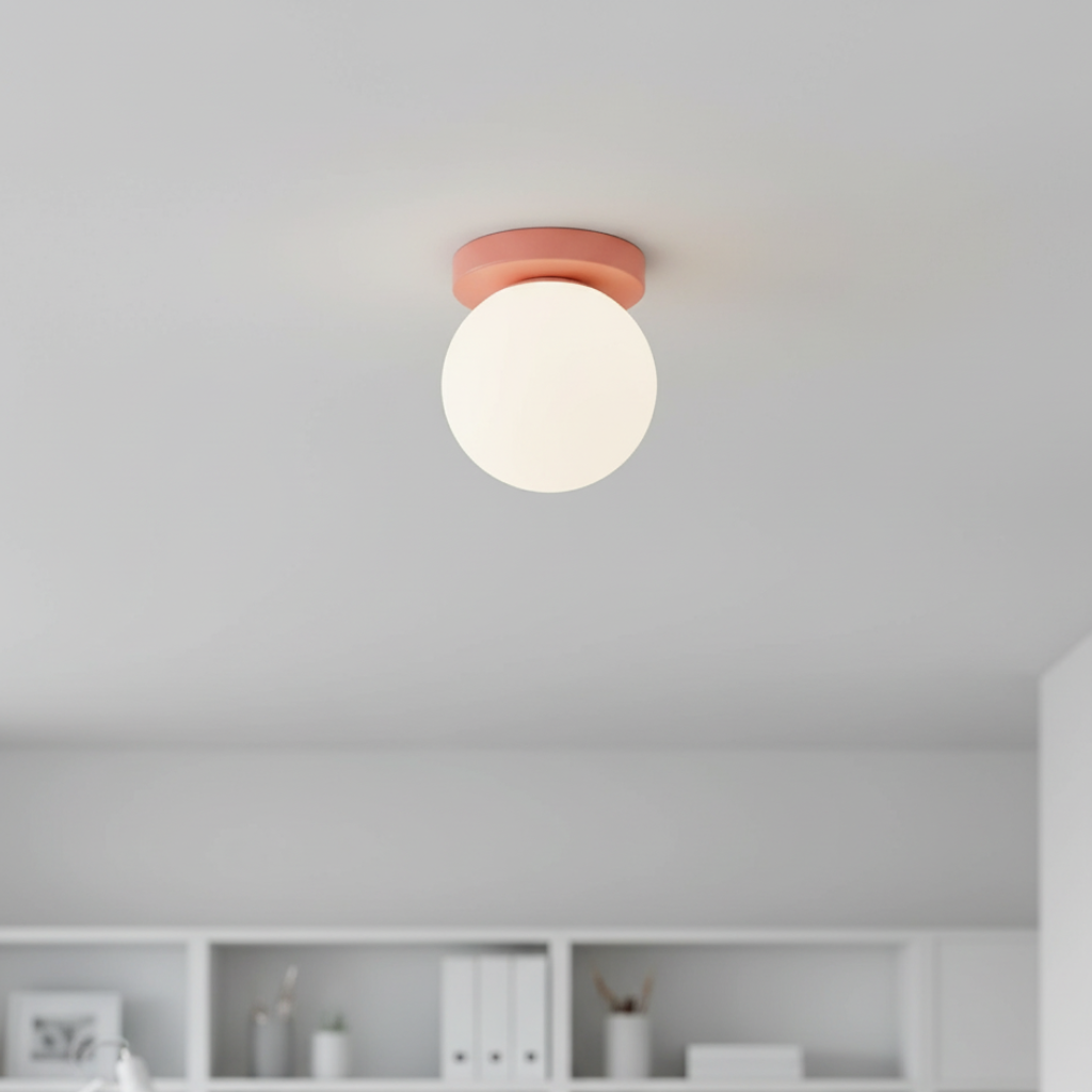 Frosted Sphere Sconce & Flush-Mount Fixture – Dual-Install LED Globe for Entry, Bedroom & Living Spaces | Thomler
