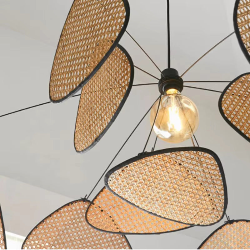Pendant Light Rattan 120.0 cm Natural Dining Room Living Room Boho Japandi Scandinavian Hanging Ceiling Lamp E27 | Thomler