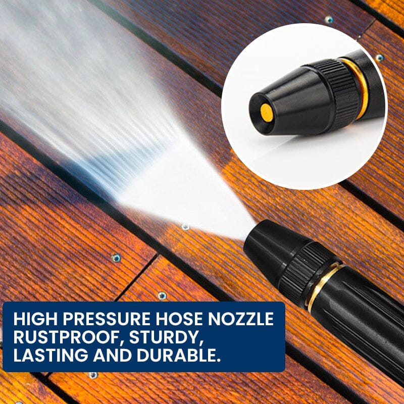 Rotating Metal Garden Hose Nozzle with Adjustable Spray Patterns for Lawn Watering & Car Washing | Thomler