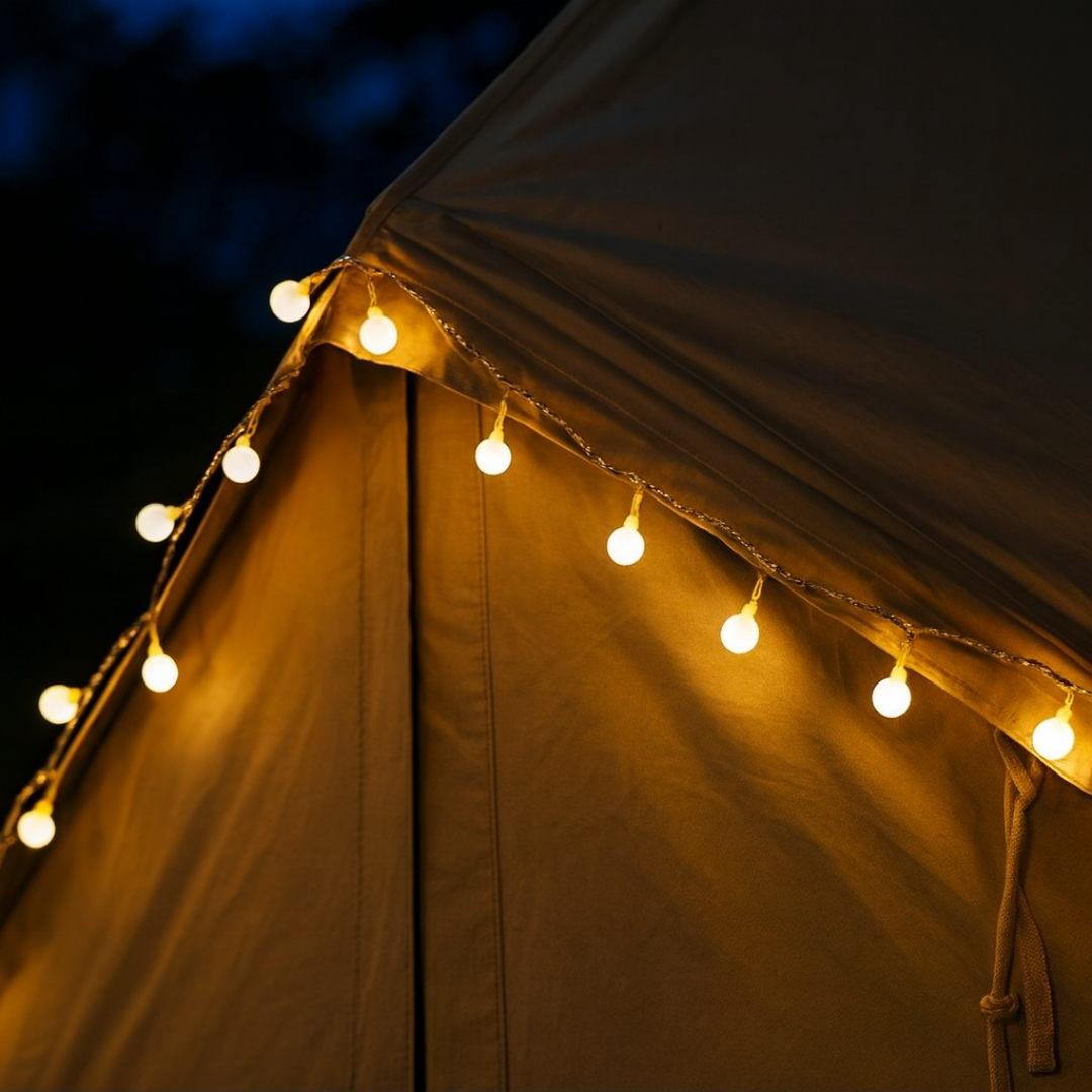 Battery or USB Powered LED Fairy String Lights – 10 ft with 20 Glowing Orbs for Indoor & Outdoor Holiday Decor | Thomler