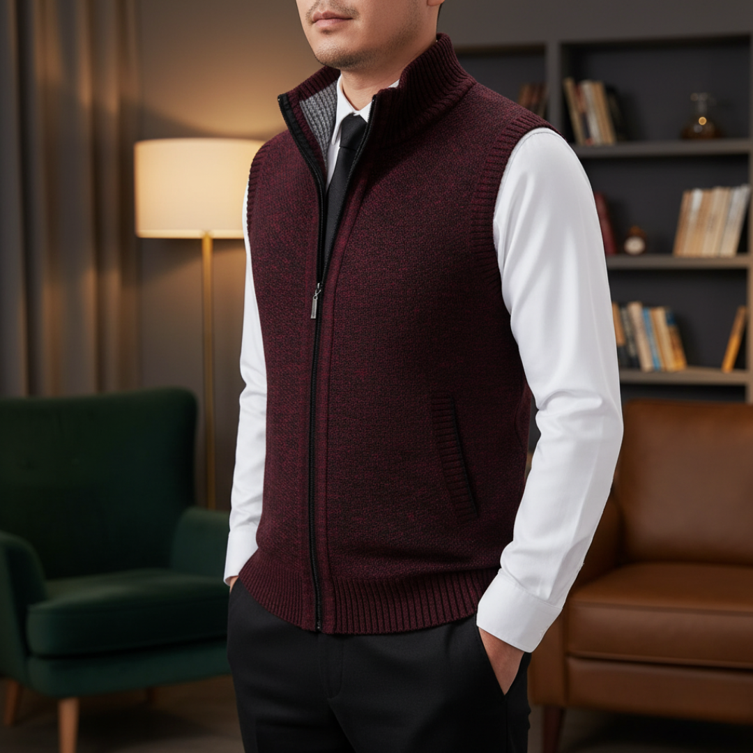 Men's Insulated Zip-Up Vest – Lightweight Layering Sleeveless Jacket for Fall Winter Spring | Tailored Fit Bodywarmer Gilet | Thomler