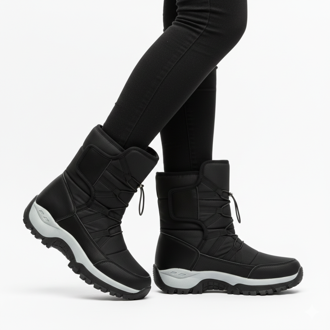 Women's Insulated Waterproof Winter Boots with Plush Lining – Slip-Resistant Platform Ankle Boots for Snow & Ice | Thomler