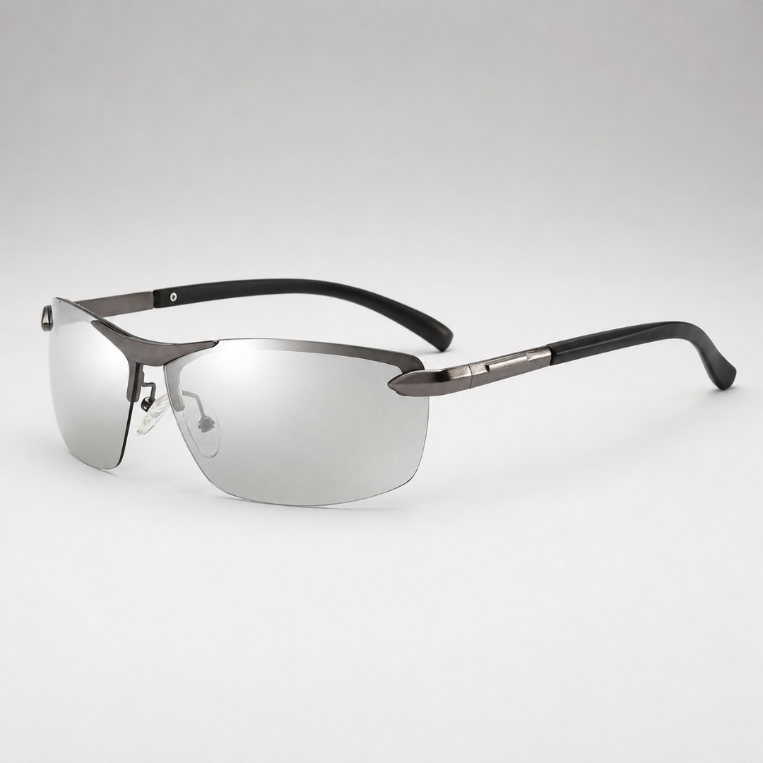 Lightweight Polarized Driving Sunglasses with UV400 Protection – Semi-Rimless Alloy Design for Men & Women | Thomler