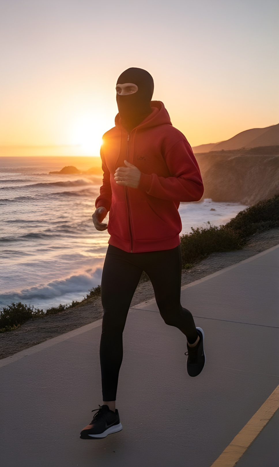 Full-Face Zippered Hoodie for Men – Cold-Weather Sweatshirt with Integrated Ski Mask & Fleece Lining for Winter Sports | Thomler